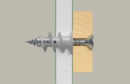 Śruba nylonowa do mocowania w płytach g-k GKS - 1 szt.