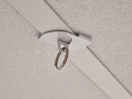 Stalowy klips do sufitów modułowych (biały) 50szt.