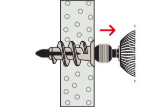 Śruba nylonowa do mocowania w płytach g-k GKS - 1 szt.