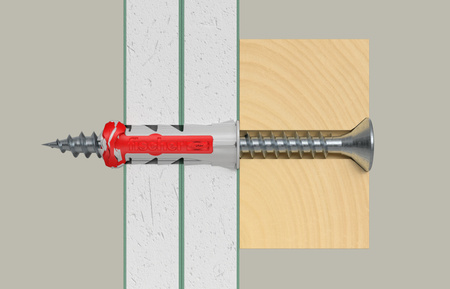 Kołek uniwersalny DuoPower 6 x 30 S z wkrętem - 50 szt.