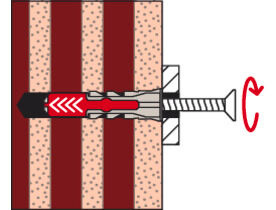 Kołek uniwersalny DuoPower 6 x 50 S z wkrętem - 50 szt.