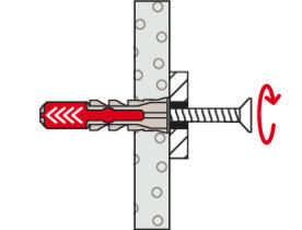  Kołek uniwersalny DuoPower 8 x 40 S z wkrętem - 50 szt.