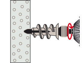 Śruba nylonowa do mocowania w płytach g-k GKS - 1 szt.