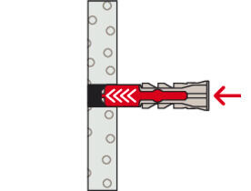 Kołek uniwersalny DuoPower 6 x 30 S z wkrętem - 50 szt.