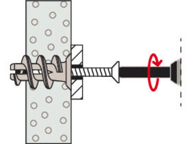 Śruba nylonowa do mocowania w płytach g-k GKS - 1 szt.