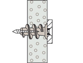 Śruba nylonowa do mocowania w płytach g-k GKS - 1 szt.
