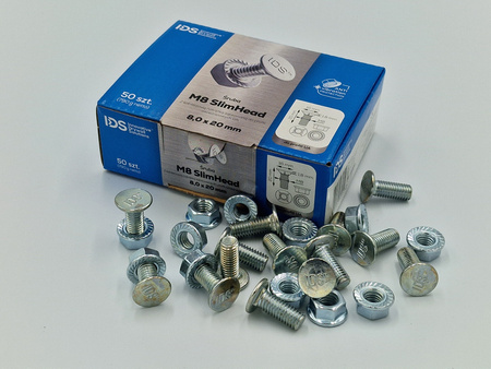 Śruba do profili UA M8 SlimHead 8,0x20mm - 50szt.