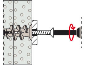 Śruba nylonowa do mocowania w płytach g-k GKS - 1 szt.