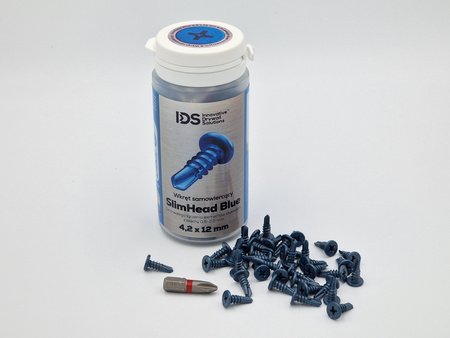 Wkręt samowiercący SlimHead Blue 4,2x12mm - 250szt.