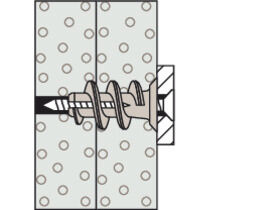 Śruba nylonowa do mocowania w płytach g-k GKS - 1 szt.