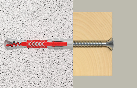 Kołek uniwersalny DuoPower 8 x 65 S z wkrętem - 25 szt.