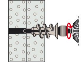 Śruba nylonowa do mocowania w płytach g-k GKS - 1 szt.