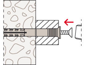Kołek wbijany N 6 x 60/30 F z łbem płaskim gvz - 25 szt.